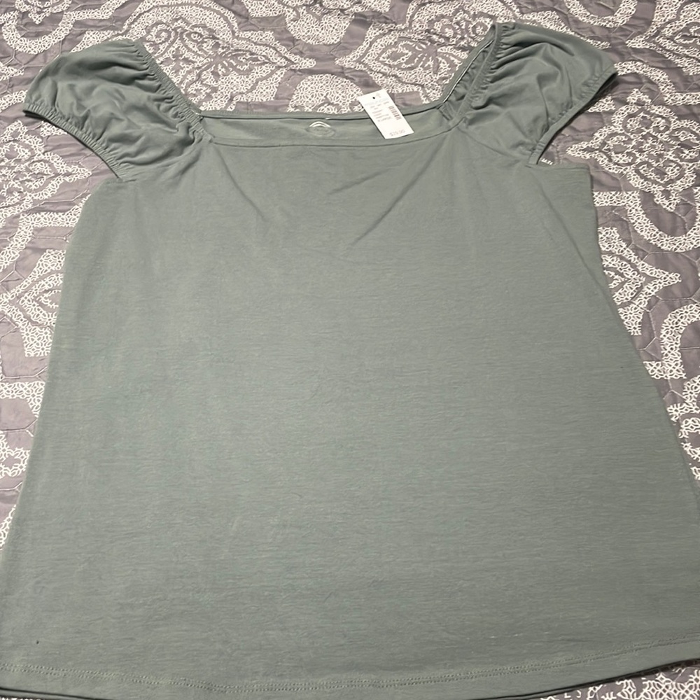Sage green top